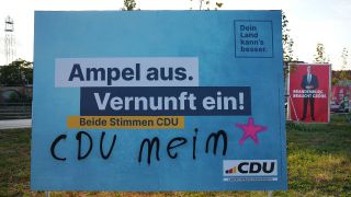 Wahlplakat der CDU in Brandenburg, Potsdam © IMAGO / serienlicht