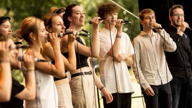 Young Voices Brandenburg beim Festival Sound City 2023 in Schwedt; © Uwe Hauth