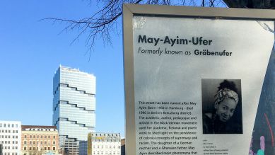 Lene Albrecht am May-Ayim-Ufer in Berlin © Nadine Kreuzahler