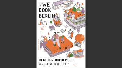 Postkarte Bücherfest © Berliner Bücherfest/Gestaltung: Julia Dürr