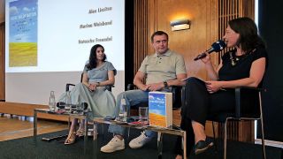 Buchpräsentation "Meine wilde Nation" | Marina Weisband, Alex Lissitsa und Natascha Freundel © Rolf Walter/xpress.berlin