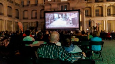 Freiluftkino im Humboldt Forum: Filmfestival "Box Office Around The World" © Stiftung Humboldt Forum im Berliner Schloss / Foto: Frank Sperling 