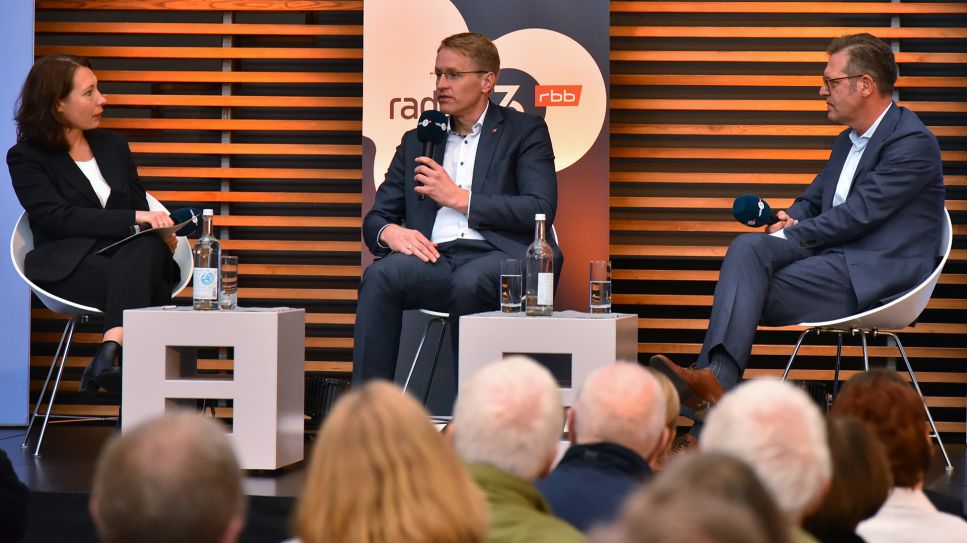 Was uns zusammenhält. Debatte mit Natascha Freundel, Daniel Günther und Steffen Mau © Torsten Heitmann 