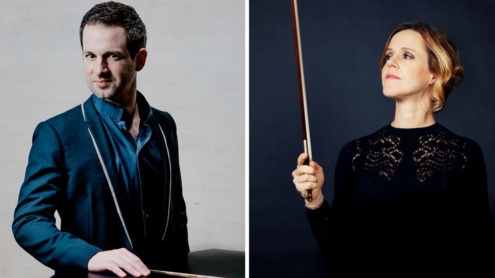 Bertrand Chamayou (© Marco Borggreve) und Sol Gabetta (© Julia Wesely)