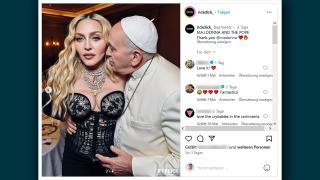 KI-Bild: Madonna und der Papst; © instagram.com/rickdick_