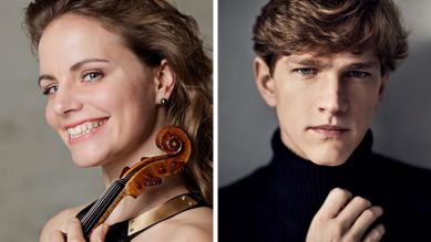 Julia Fischer (© Uwe Arens) und Jan Lisiecki (© Christoph Köstlin); Montage: radio3