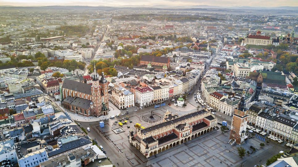 Blick über Krakau (Luftbild) © imago/imagebroker